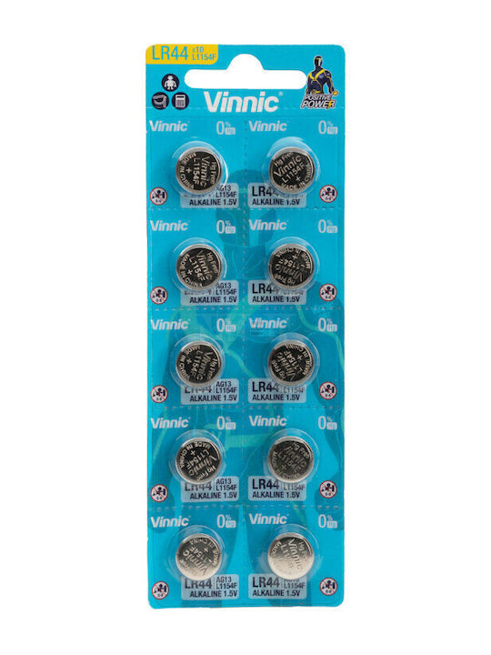 Vinnic Αλκαλική Μπαταρία Ρολογιών LR44 1.5V 1τμχ
