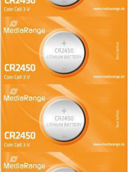 MediaRange Μπαταρίες Λιθίου Ρολογιών CR2450 3V 5τμχ