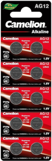 Camelion Alkaline AG12 Μπαταρίες Ρολογιών LR43 1.5V 10τμχ
