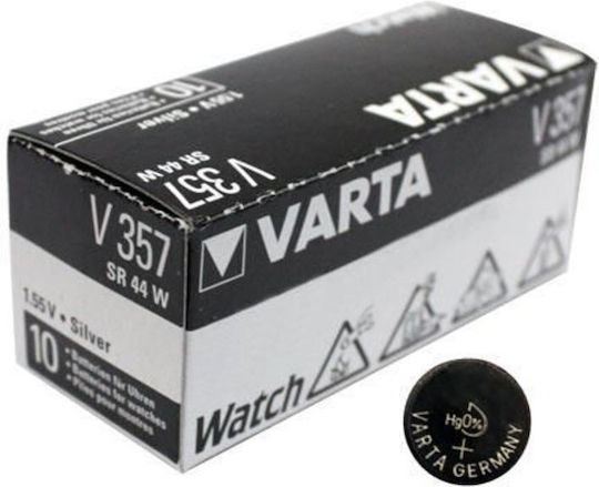 Varta Watch V357 Batterie Silber-Oxid für Uhren SR44 1.55V 1Stück