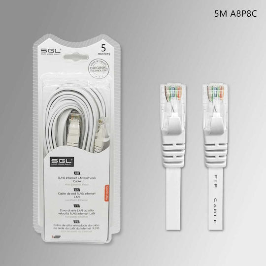 SGL U/UTP Καλώδιο Δικτύου Ethernet 5m Λευκό