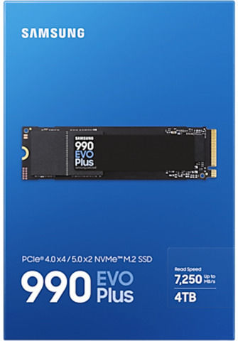 Samsung 990 EVO Plus SSD 4TB τύπου M.2 με σύνδεση PCI Express 5.0 (PS5 Compatible) MZ-V9S4T0BW