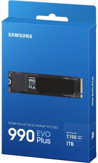 Samsung 990 EVO Plus SSD 1TB τύπου M.2 με σύνδεση PCI Express 5.0 (PS5 Compatible) MZ-V9S1T0BW