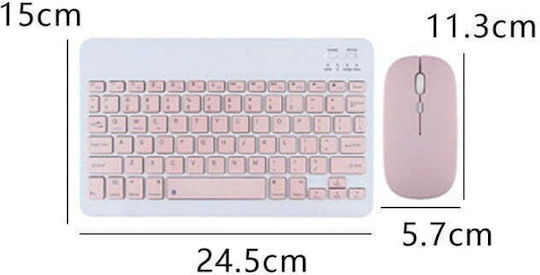 Yelandar AN-030 Ασύρματο Bluetooth Σετ Πληκτρολόγιο & Ποντίκι Αγγλικό US