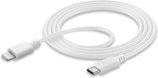 Cellular Line to USB-C to Lightning Cable Λευκό 1.2m (USBDATAC2LMFI1MW)