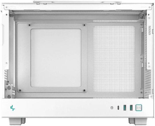 Deepcool CH160 v2 Gaming Mini Tower Computer Case with Side Window White