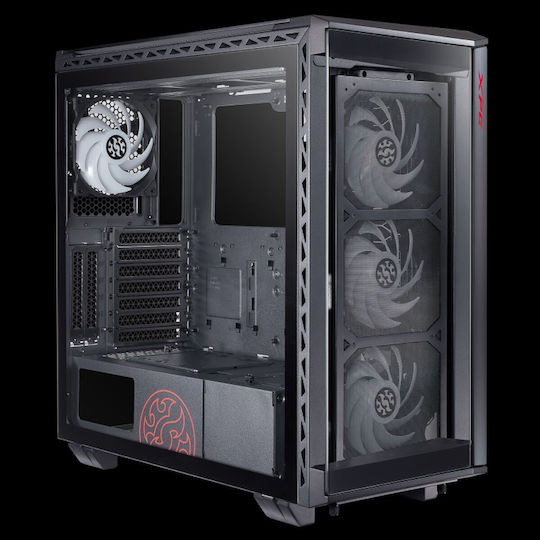 Adata XPG Battlecruiser Gaming Middle Tower Cutie de calculator cu iluminare RGB Negru