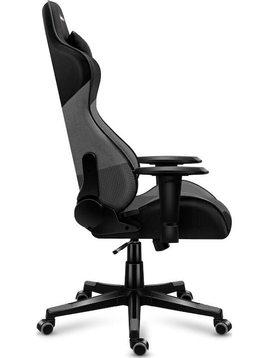 Huzaro Force 6.2 Fabric Gaming Chair with Adjustable Armrests and RGB Lighting Gray