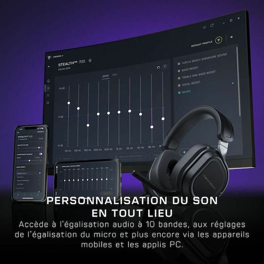 Turtle Beach Stealth 700 Gen 3 for PC Ασύρματο Over Ear Gaming Headset με σύνδεση Bluetooth / USB for PC