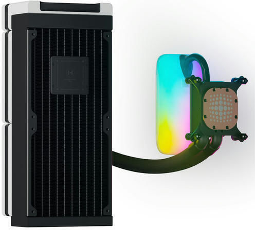 HYTE Thicc Q60 Water Cooling AIO CPU With 2 Fans 120mm And RGB Lighting