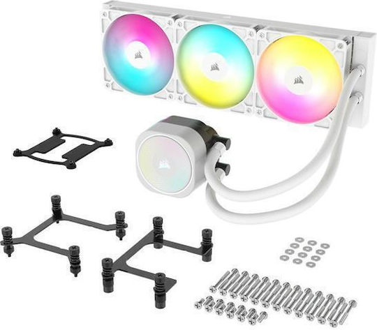 Corsair Nautilus 360 RS Охлаждане AIO CPU с 3 вентилатора 120mm и ARGB осветление бял