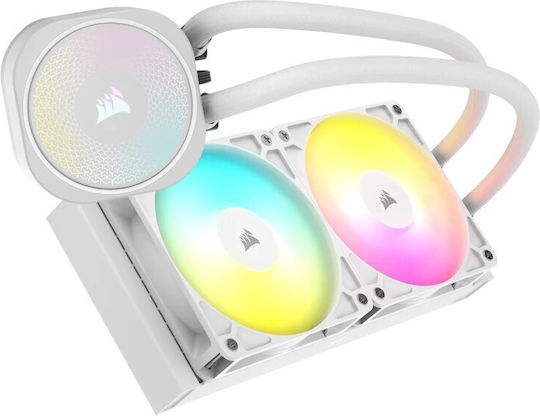 Corsair Nautilus 240 RS Water Cooling AIO CPU with 2 120mm Fans and ARGB Lighting White