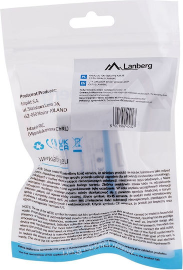Lanberg Σύνδεσμος Καλωδίων 1τμχ OU5-0001-W