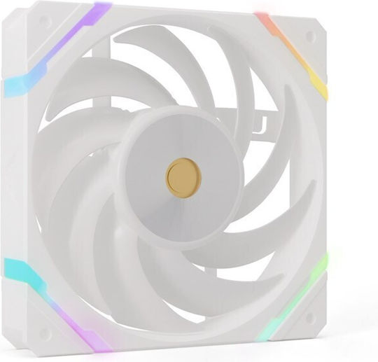 Valkyrie V12F Case Fan 120mm (1850rpm / 75cfm) με ARGB Φωτισμό και Σύνδεση 4-Pin PWM Λευκό