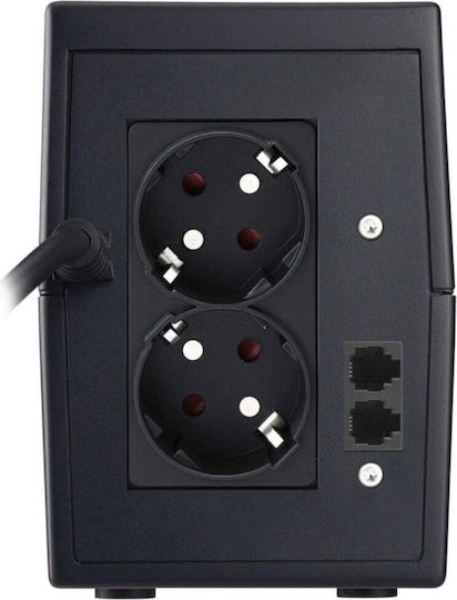 Powerwalker VI 650 SE LCD USV 650VA 360W mit 2 Schuko Steckdosen
