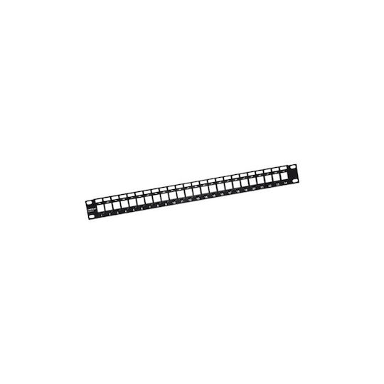 Trendnet Patch Panel Keystone για Rack 1U 19" 24 Θυρών Μαύρο