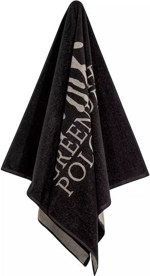 Greenwich Polo Club Beach Towel Cotton Black 170x90cm.