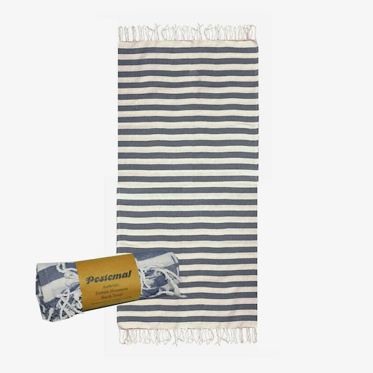 Summertiempo Beach Towel Pareo Gray with Fringes 180x90cm.