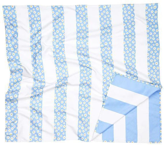 Dock & Bay Flower Power Microfiber Towel Body Light Blue 160x160cm
