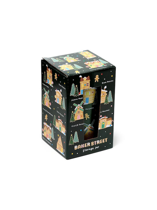 Βάζο Αποθήκευσης Bamboo Καπάκι Christmas Cookie