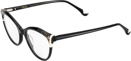 Woodys Barcelona Women's Acetate Butterfly Frame Black Basilio 01