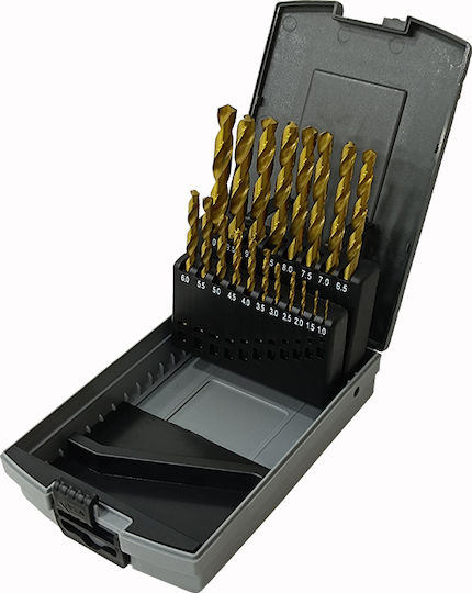 SKS Tools Satz 19 Bohrer HSS Titan für Metall