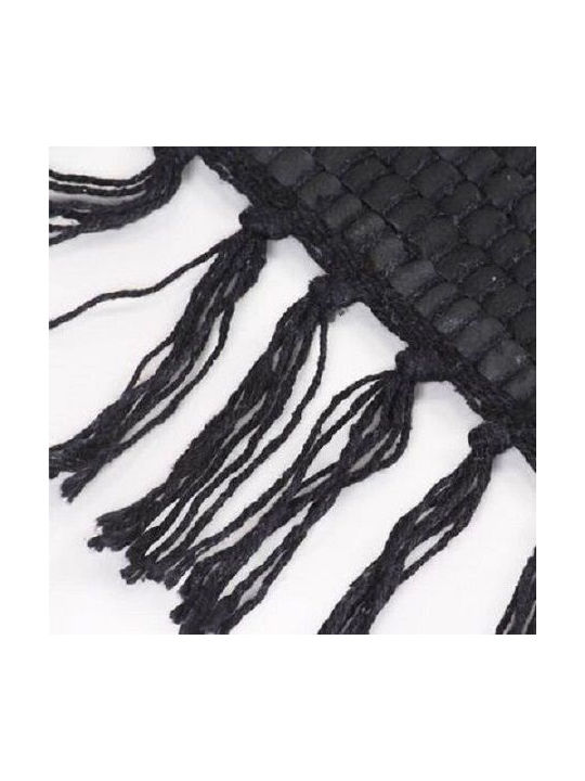 Sidirela Rug Fireplace Rectangular Leather Black