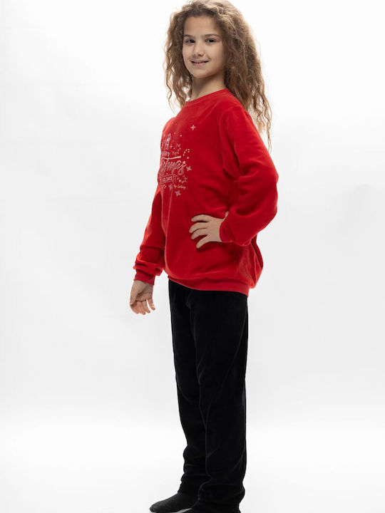 Galaxy Pijama pentru copii De iarnă Catifelată red Christmas" Galaxy Pijama pentru copii De iarnă Catifelată red Christmas"