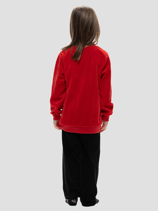 Galaxy Kids Pyjamas Winter Velvet red