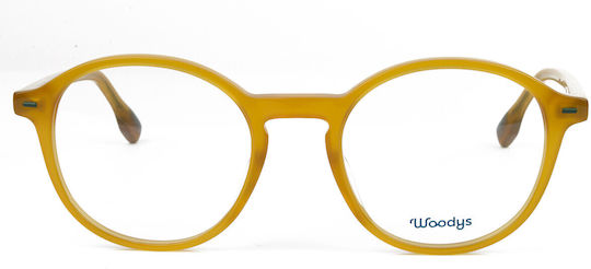 Woodys Barcelona Hemingway Women's Acetate Prescription Eyeglass Frames Yellow WO25HEMI06