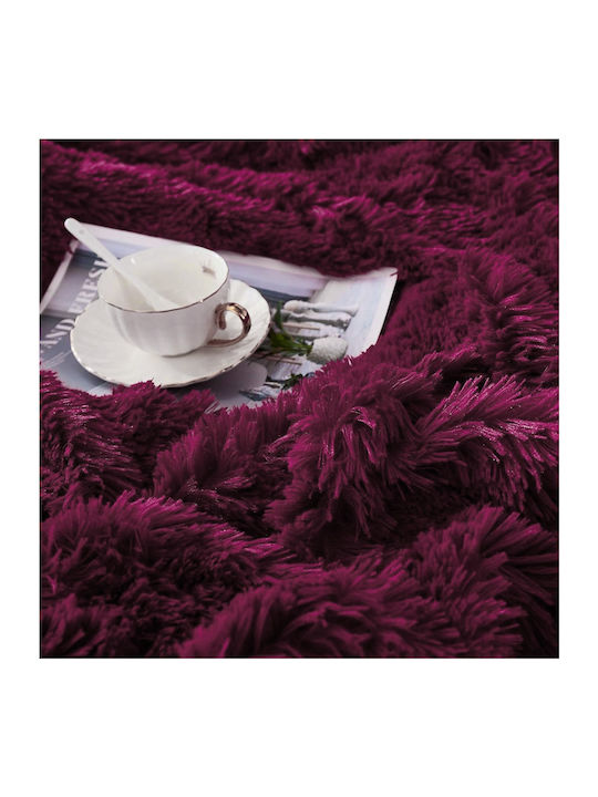 Saray Home Duvet Cover Set Queen 220x240cm Dark Purple-Plum 3pcs 300 GSMGsm