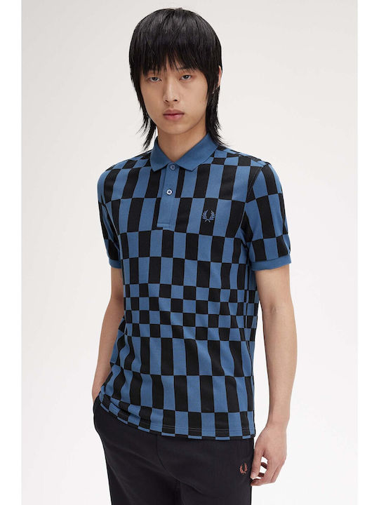 Fred Perry Print Blouse Blue