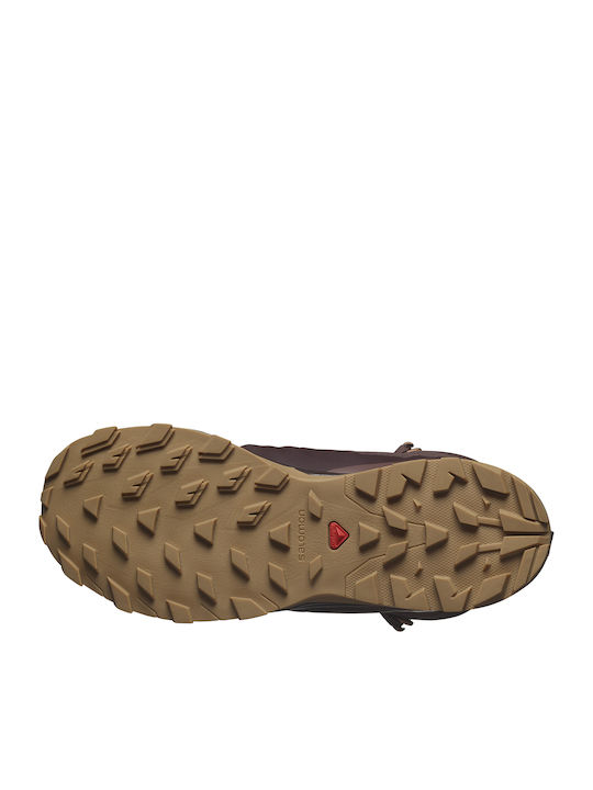Salomon Winter Outsnap Women's Hiking Waterproof Burgundy Boots