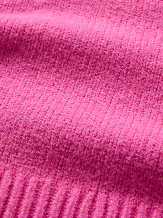 Women's Long Sleeve Sweater Cotton with V Neckline Phlox Pink
