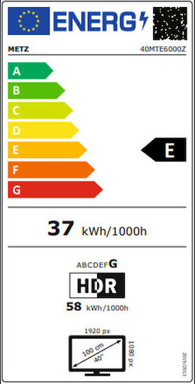 Metz Smart Τηλεόραση 40" Full HD LED 40MTE6000Z HDR (2024)