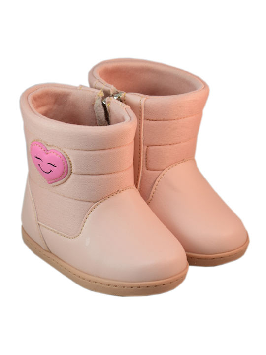 Anatomisch Kinderstiefeletten mit Reißverschluss Rosa