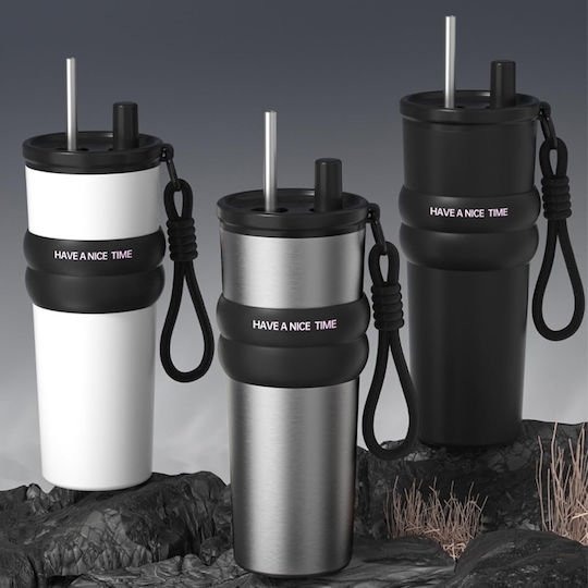 Techsuit Ποτήρι Θερμός Ανοξείδωτο 710ml Γκρι