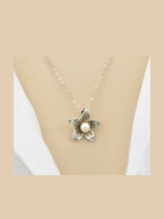 Goldjewels cu design Floare cu Perle