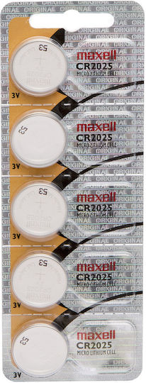 Maxell Batterien Lithium für Uhren CR2025 3V 5Stück