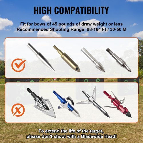 Vevor Archery Target 16"x18" Portable Handle Black Fzbxk16x18x1pvqv0v0