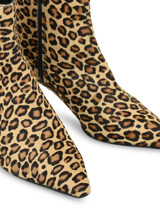 Leather Women's Ankle Boots with Medium Heel