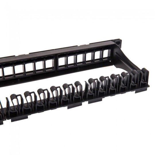Techly Patch Panel Keystone for Rack 1U 19" with 24 Ports