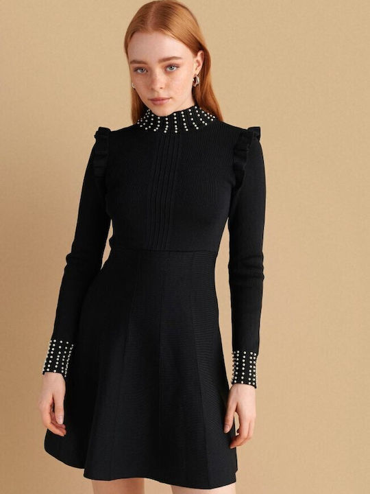 Attrattivo Knitted Dress All Day Black