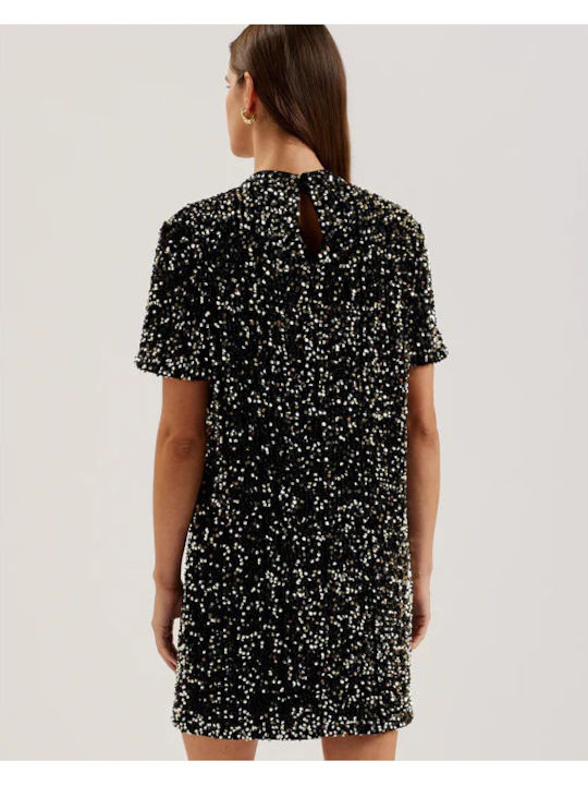 Ted Baker Mit Pailletten Abendkleid Schwarz