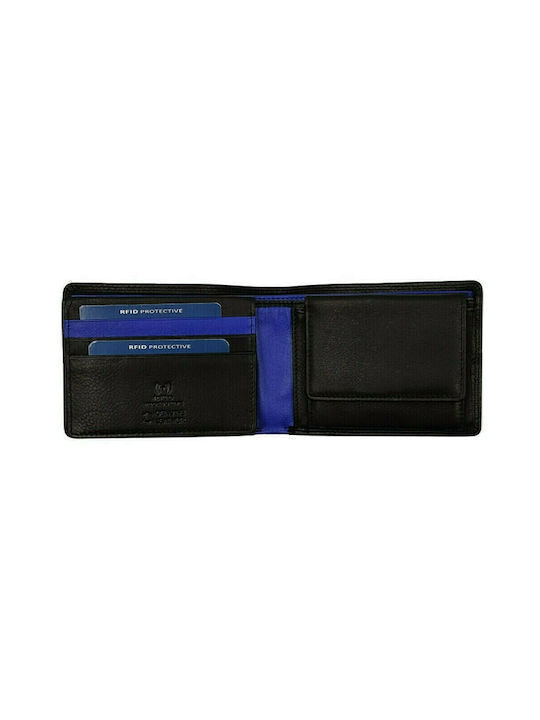 Δερμάτινο Ανδρικό Πορτοφόλι με RFID Μαύρο