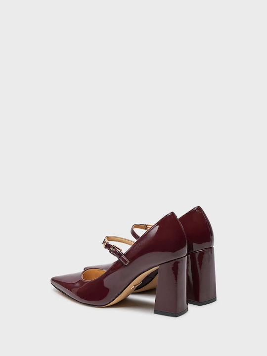 Guess Patent Leather Burgundy Heels