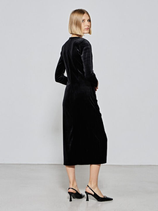 Women's Blouse Velvet Black