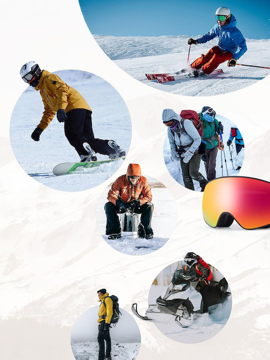 Qunature Ski- & Snowboardbrille Kinder Schwarz mit Linse in Schwarz Farbe
