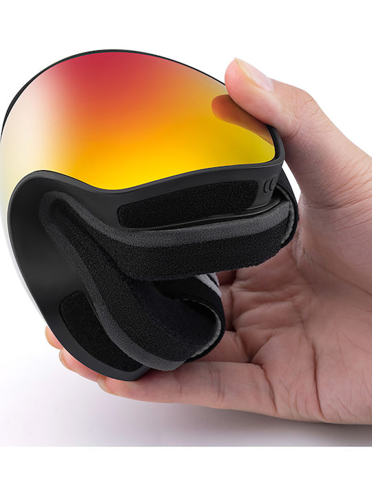 Qunature Ski- & Snowboardbrille Kinder Schwarz mit Linse in Schwarz Farbe