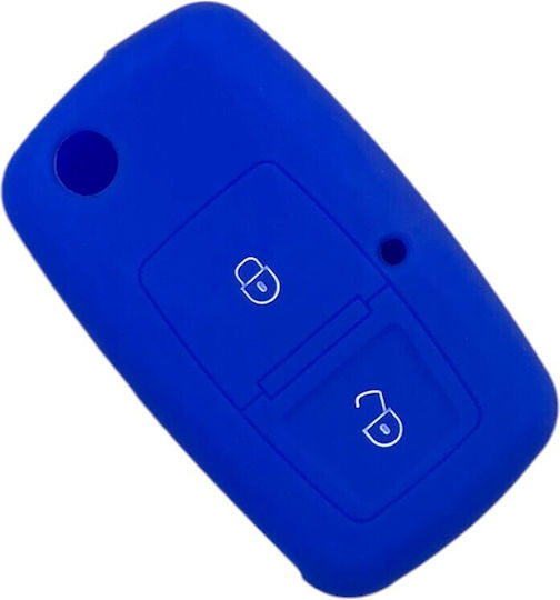 Car Key Cover Case made of with 2 Buttons for Audi / Seat / VW in Black Color